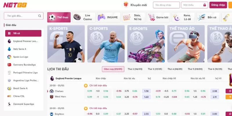 Chuy&ecirc;n mục Esports nổi tiếng tại website Net88